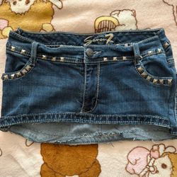 Y2K Reworked Women’s Studded Mini Skirt 