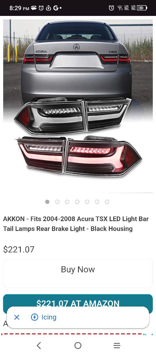Acura TSX Tail Lights 