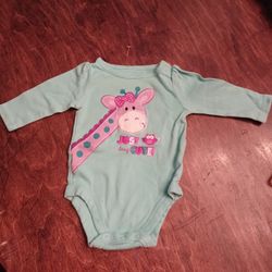 Garanimals Light Blue Onesie With Giraffe 