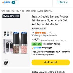 electric salt and pepper grinder