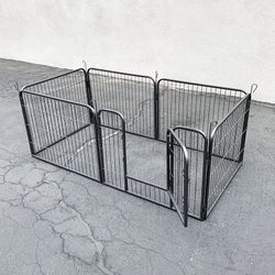 (Brand New) $60 Heavy Duty 24” Tall x 32” Wide x 6-Panel Pet Playpen Dog Crate Kennel Exercise Cage Fence Play Pen 