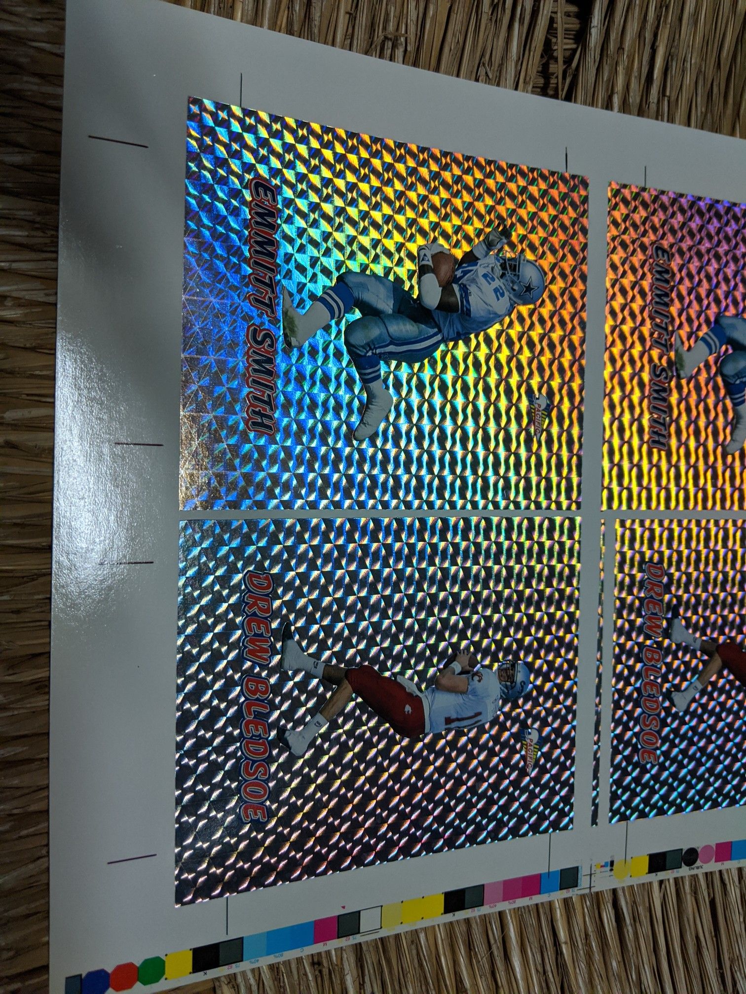 Pacific trading cards, uncut insert foil cards