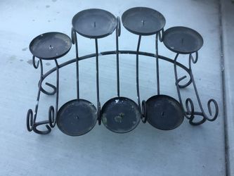 Wrought iron candle holder