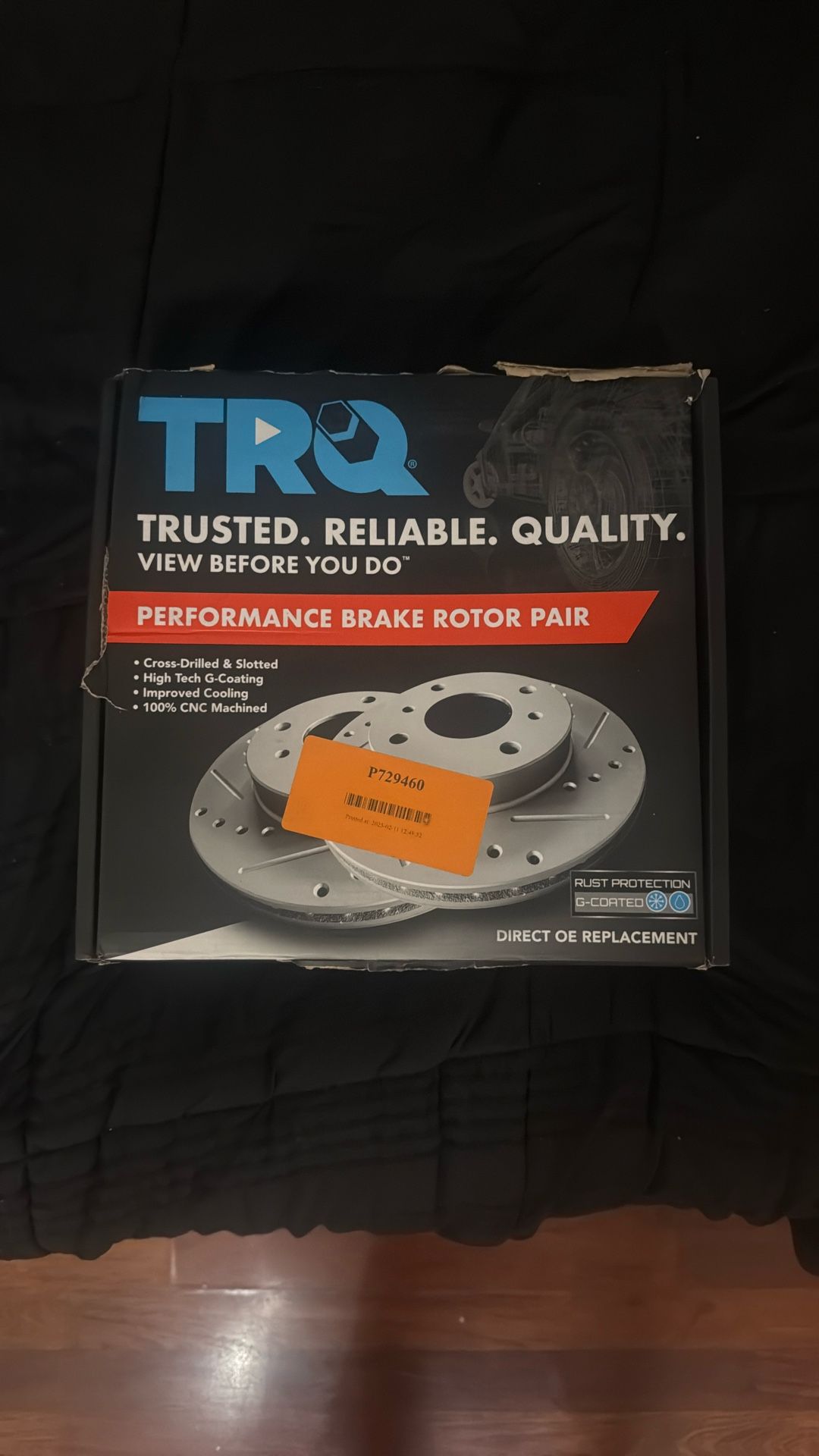 2 TRQ FRONT Brake Rotors 25.4MM 