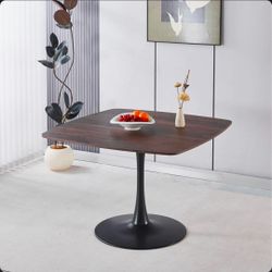 42” Modern Tulip Dining Table – Walnut Brown – Brand New (Fully assembled)
