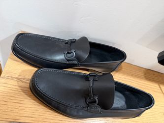 Men, black Ferragamo loafers