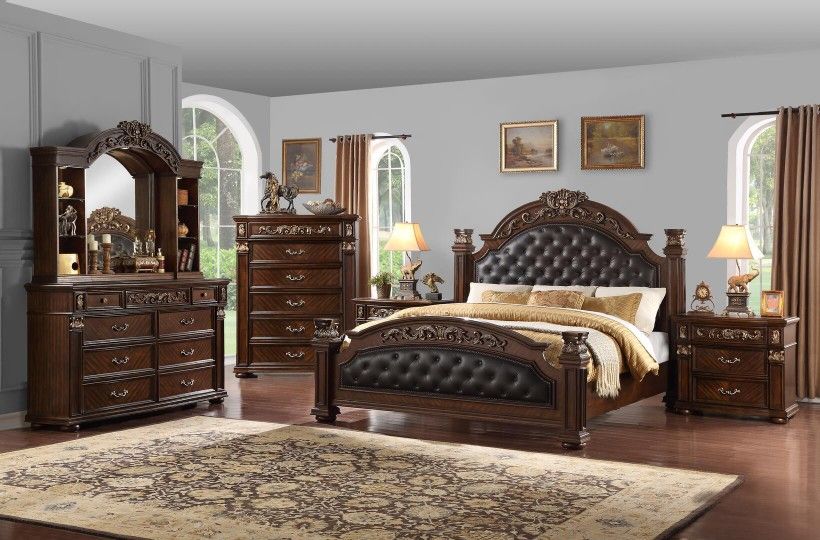 🟡IN STOCK 🟡 ASPEN BROWN KING BEDROOM SET