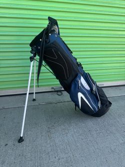TaylorMade Micro Lite 3.0 Standing Golf Bag 3-way Black/Blue Shoulder Strap