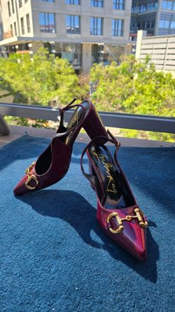London Rag All Nighter Women's Patent Slingback Heels *Size 8 US*