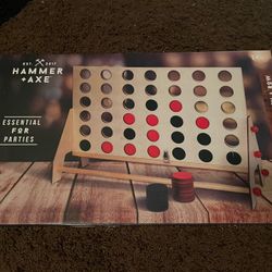 NEW Solid Wood Connect Four Game