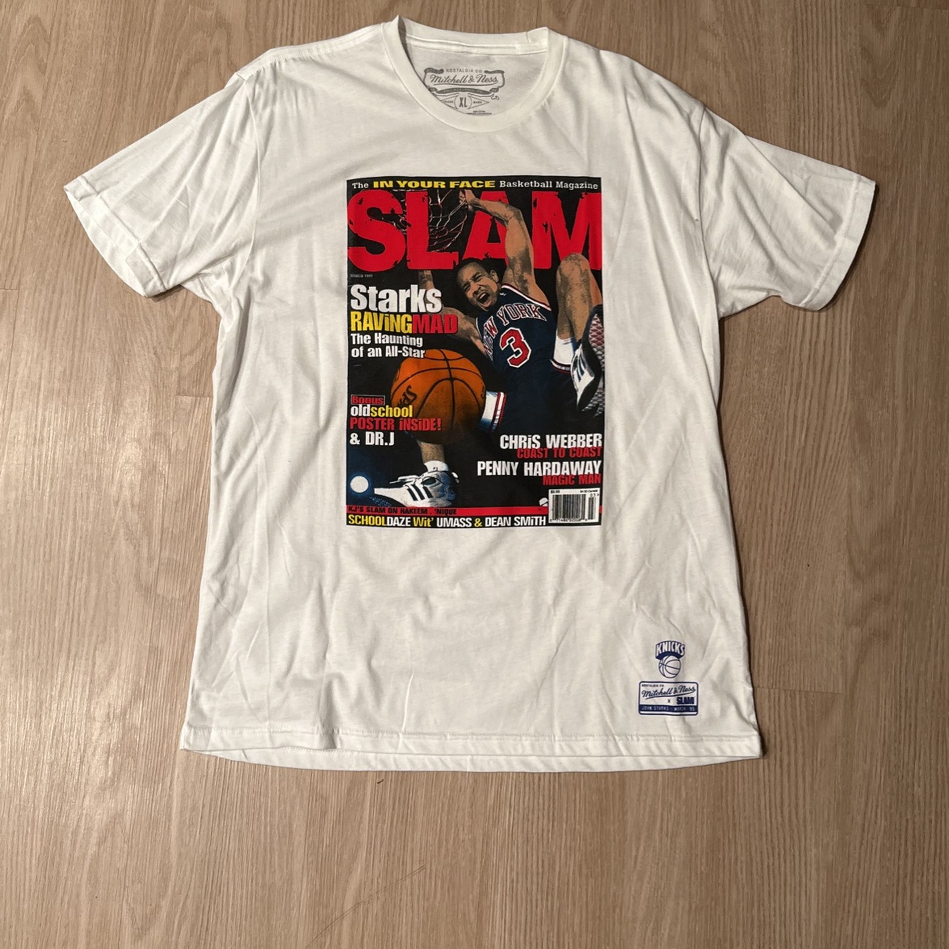 Size XL - Mitchell And Ness Slam Basketball Shirt - Knicks New York Magazine