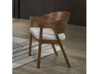Hoyte Walnut Arm Chair (Set of 2)