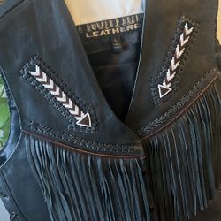 Ladies Leather Vest 