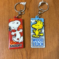 Snoopy And Woodstock Keychains