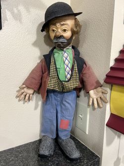 Vintage Emmett Kelly Clown Doll By The Baby Barry Toy Company