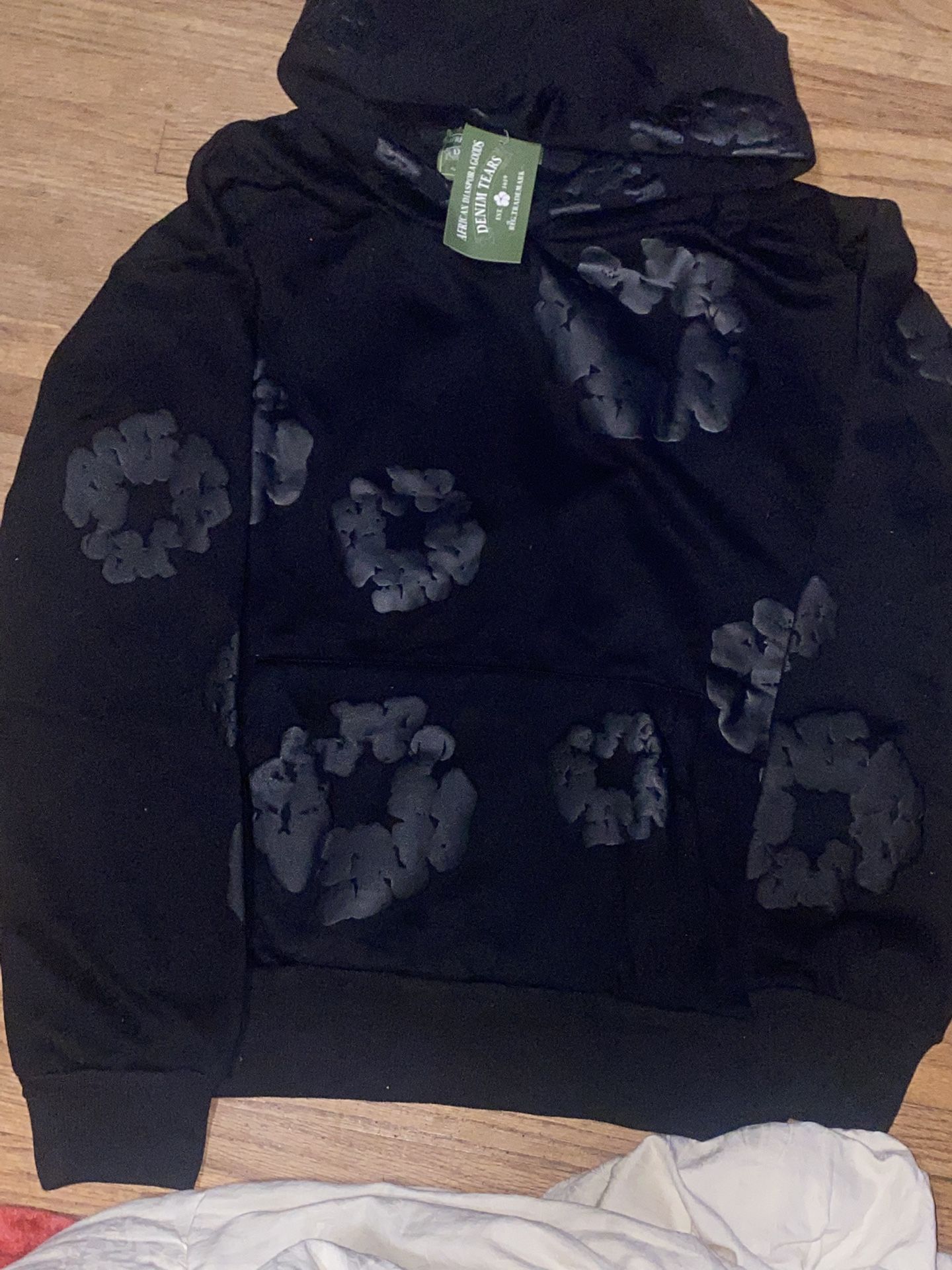 Denim Tear BLACK on BLACK hoodie
