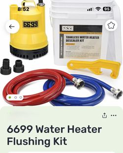 Kit to clean your tankless water heater