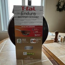 T Fal. Copper Ceramic 5 Quart Jumbo Cooker