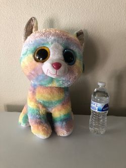 Ty rainbow cat stuffed animal size large