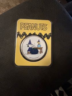 Peanuts Snoopy Halloween Collectible Coin 1oz .999 silver