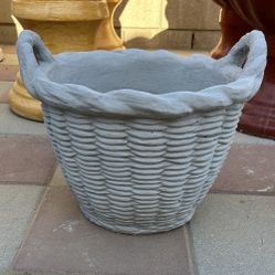 New Flower Pot Made Out Of Cement Perfect Gift 