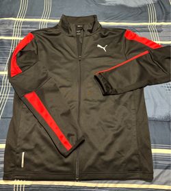 Puma Black & Red Full Zip Track Jacket Men’s Medium