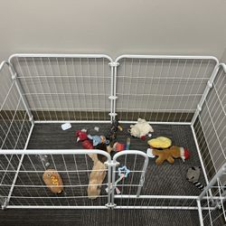 🐶 8-Panel Dog Playpen w/ Door – Indoor/Outdoor – White