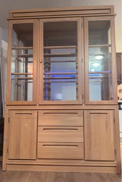 NEED GONE DELIVERY AVAILABLE China cabinet light oak