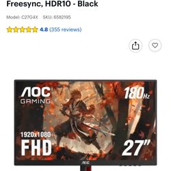 Aoc curved gaming monitor 