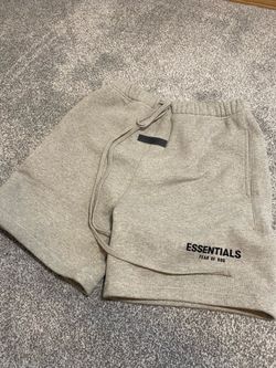 essentials fear of god shorts dark oat clean