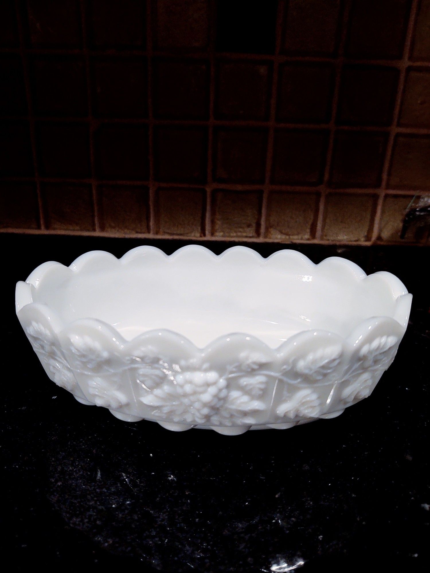 Vintage Milk Glass Dish
