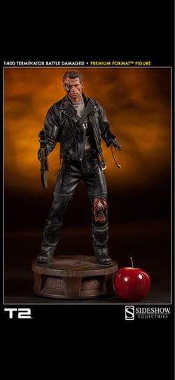 Sideshow Collectibles T:800 Terminator 2 Battle Damaged Premium Format Exclusive Statue only 500 made!!!