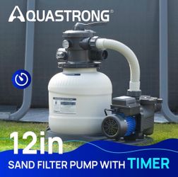 Aquastrong 12-Inch Sand Filter Pump with Timer