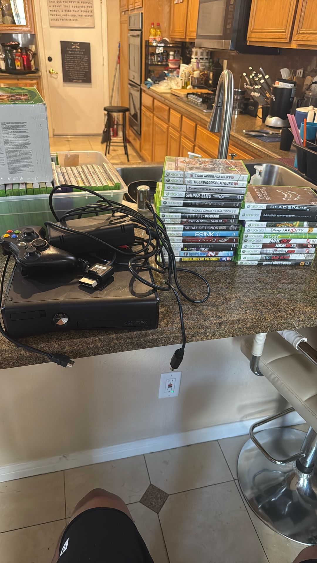 XBOX 360 with (24) Games And Controller