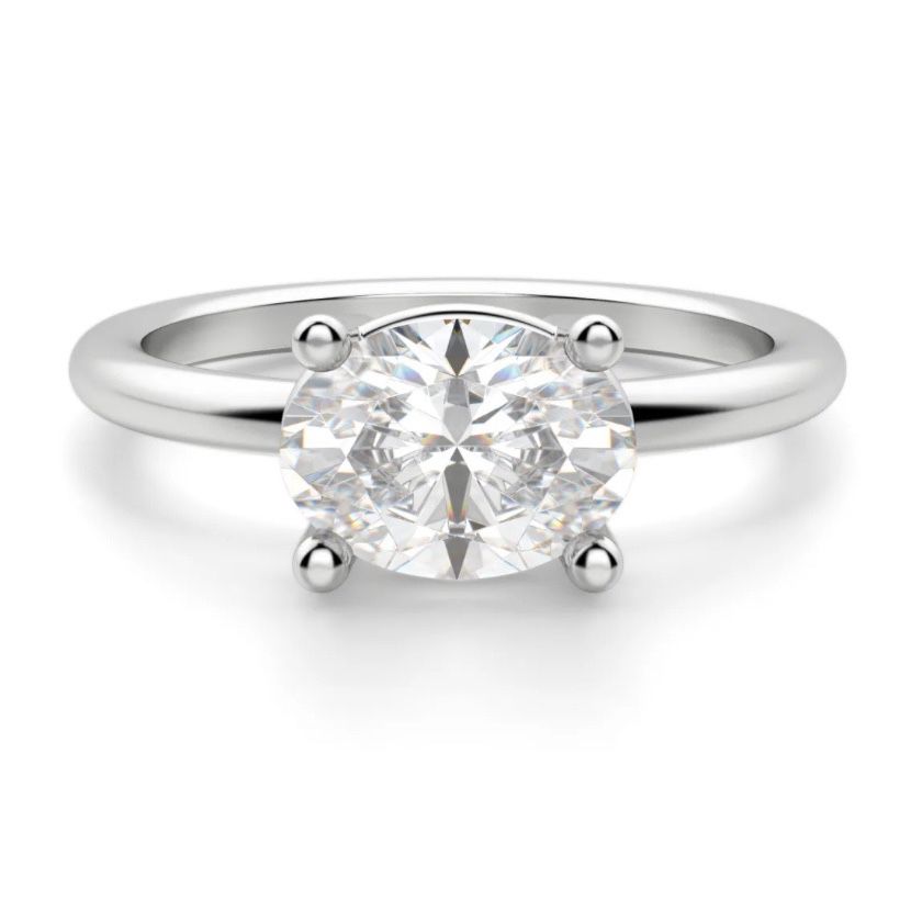 Women’s Engagement Wedding Ring 1.5 Carat 14k White Gold size 9