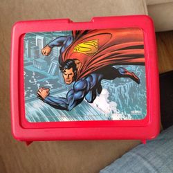 Superman Lunchbox Made In USA Thermos Brand