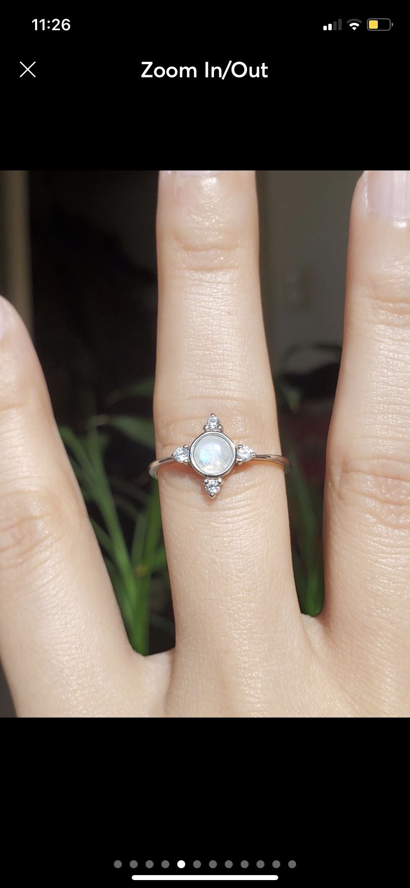 Moonstone Silver Ring 925 Sz 7 & 8