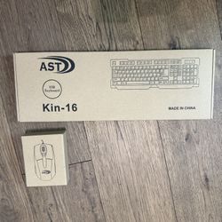 AST Kin-16 Keyboard And Mouse New