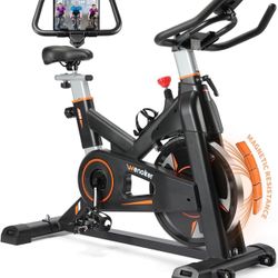 Exercise Bike, WENOKER Stationary Bike for Home Magnetic Resistance, Indoor Bike with Silent Belt Drive, Heavy Flywheel and Digital Display for Home G