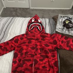 Red bape hoodie