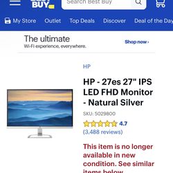 HP 27ES monitor