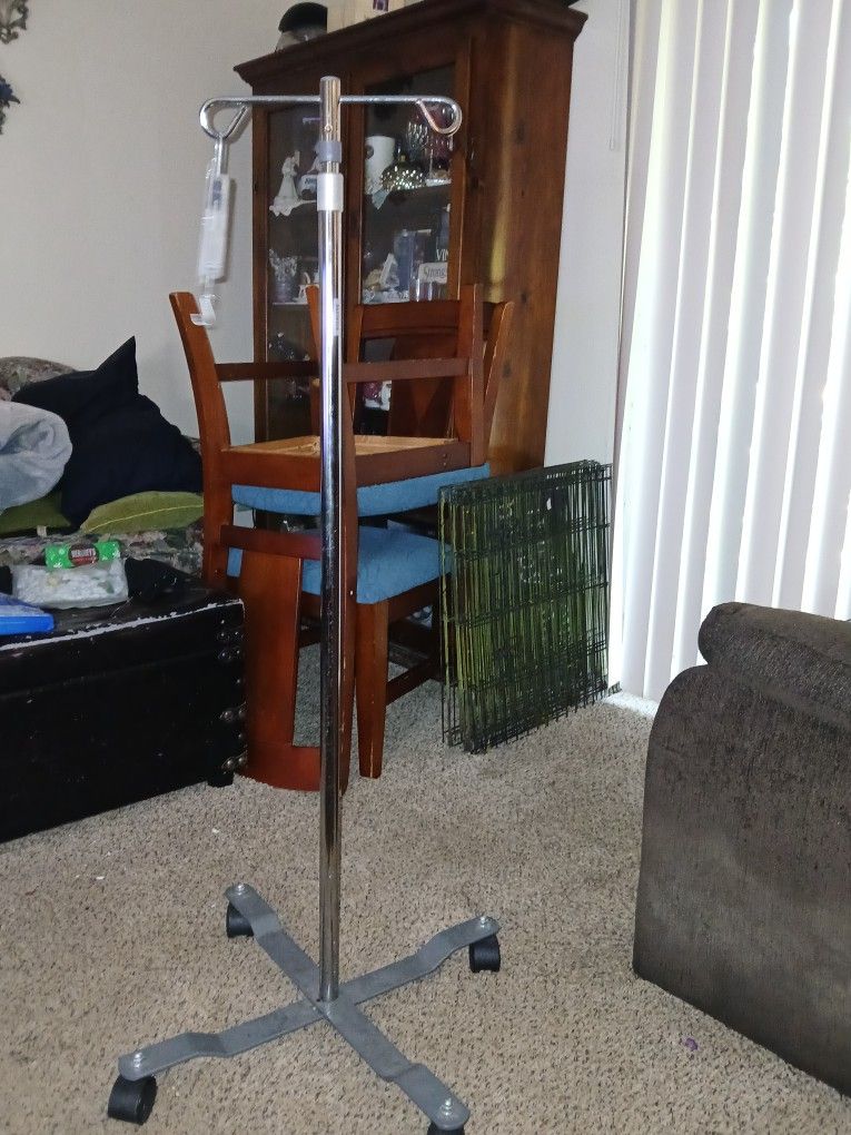 Portable IV Pole With Bag Scale