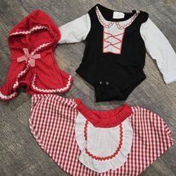 Halloween Little Red Riding Hood Costume, for Infant Toddler Girls