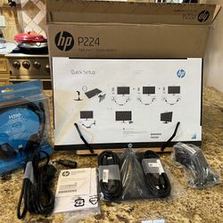 HP Monitor & Logitech USB Headset 