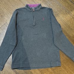 Johnnie -O Gray Pullover 100% Cotton Sweater Shirt Boys Size 14