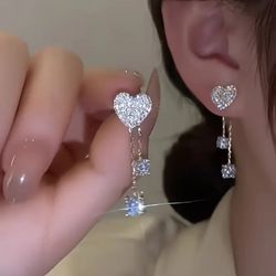 Heart Silver Earrings