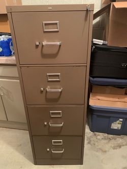 HON 26-1/2"D Vertical 4-Drawer File Cabinet With Lock & Key