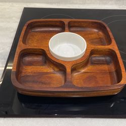 Server 5 Section From Macy’s The Cellar Acacia Wood