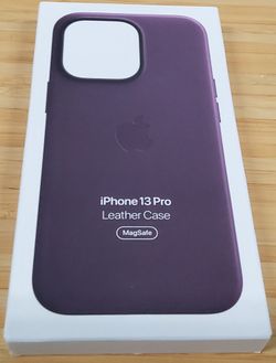 Brand New in Box! Genuine Apple Original iPhone 13 Pro Leather Case with MagSafe  Model: A2703 Color: Purple
