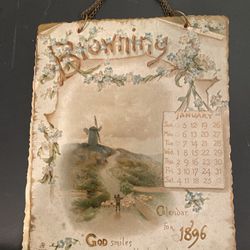 Vintage Browning Calendar For 1896